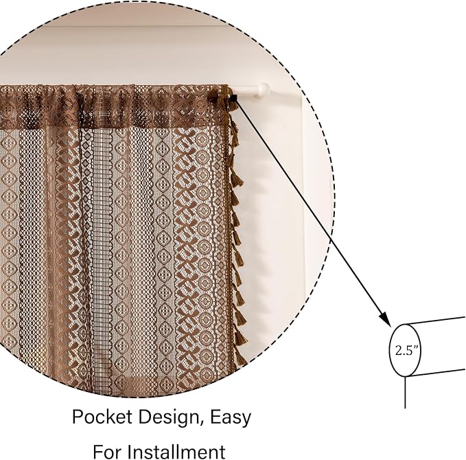 Sutuo Home Caramel Door Window Curtains - Image 6