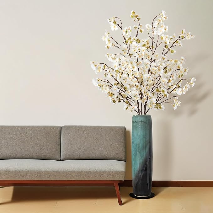 Ammyoo 4 Pcs Artificial Cherry Blossom Flower Branches, Bulk Silk Faux Flowers - Image 8