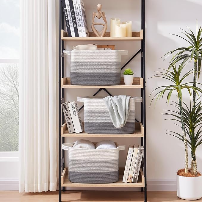 OIASKET Storage Baskets for Organizing, Woven Baskets for Shelves, Rectangle - Image 3