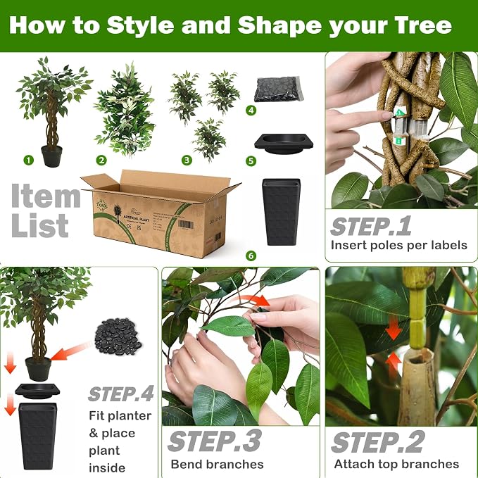 Artificial Ficus Tree 5FT Faux Floor Tree - Image 5