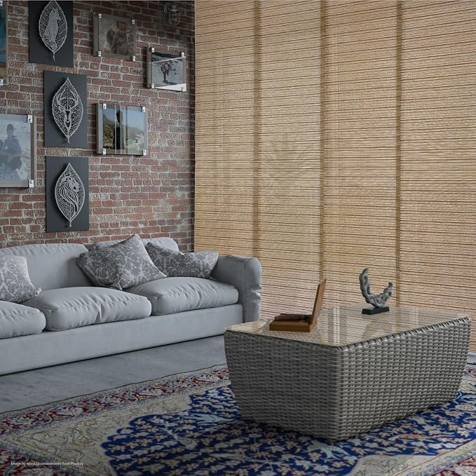 Replacement Fabric Panels for Sliding Glass Door, Fabric Only, Natural Woven - Image 7
