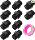 10PCS 3/4" PVC Hex Nipple Fitting, G3/4 X G3/4 Male Thread Coupling Adapter by Unknown