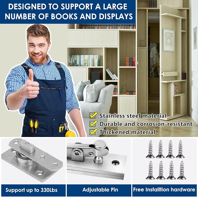 330 LBS Pivot Hinge for Large & Heavy Wood Doors – HBL’ Invisible Pivot Door - Image 3