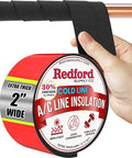2 inch x 14 ft, AC Line Pipe Insulation, Outdoor Pipe Insulation Wrap by RedfordSupplyCo