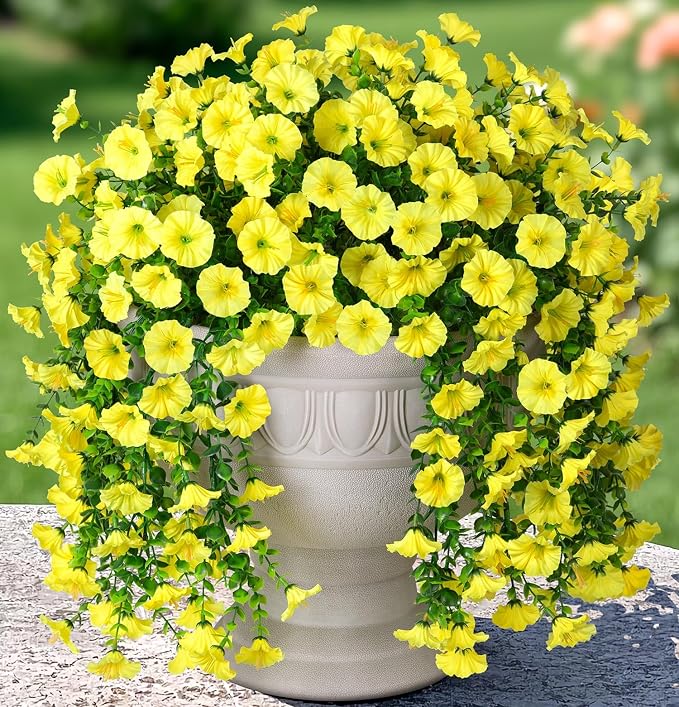 2 PCS Artificial Fall Faux Hanging Flowers Plants by HyeFloraartificialflowers