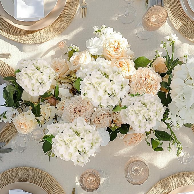 Auihiay 204Pcs Hydrangea Artificial Flowers Bulk, Silk Hydrangeas Flowers | - Image 2