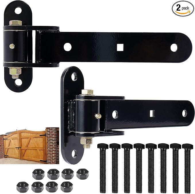 13” Heavy Duty Gate Hinges, 900 LBS Load Capacity, Thickened Solid Steel | by Unknown