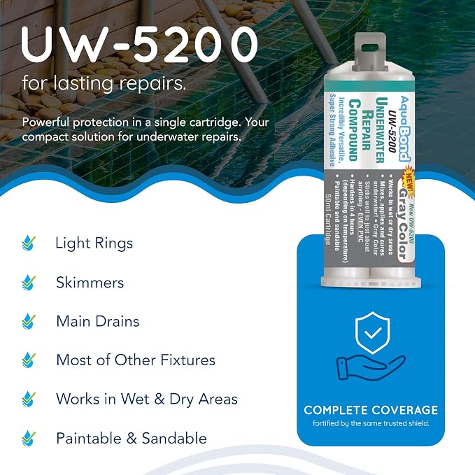 Swimming Pool Epoxy Repair Kit | Waterproof Epoxy Putty | Pool & Spa Repair | - Image 3