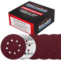 ProductionShop Premium 5" Red 8-Hole Pattern 400 Grit Sanding Discs, Box of 50 by ProductionShop