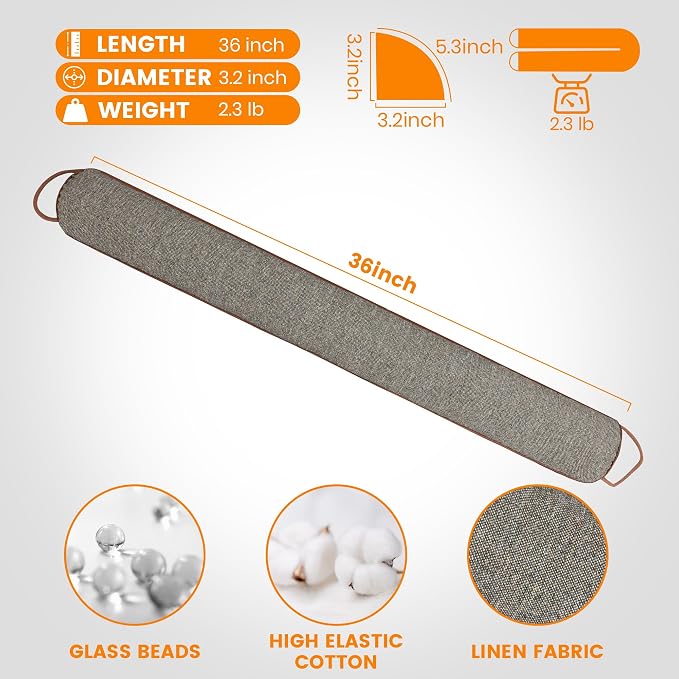 TORRAMI Under Door Draft Stoppers 36 Inch, Heavy Triangle Stop Draft Block Cold - Image 2