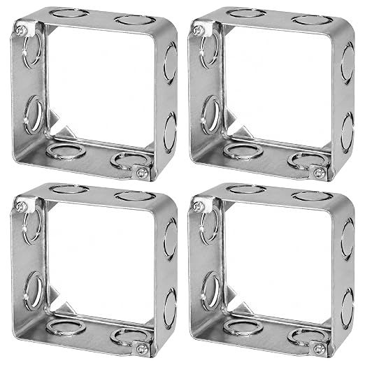 4" Square Steel Work Box Extension Rings 2-1/8" Deep by OhLectric