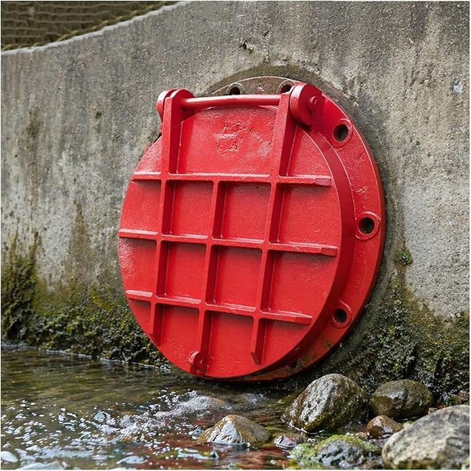 Duty Drain Irrigation Check Valve Round Flap Gate | 6mm solid metal by XILYZMO