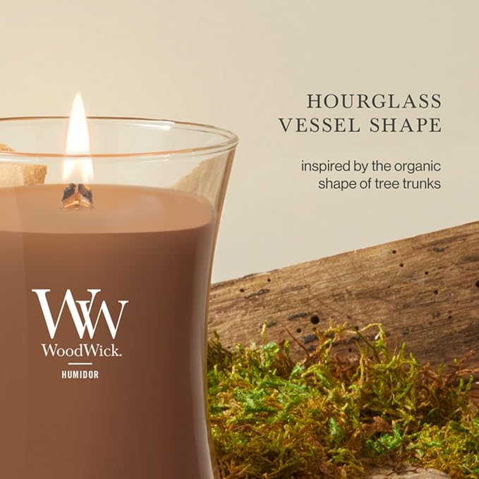 WoodWick Humidor Gifts for Women and Men, 9.7 oz Medium Hourglass Candle - Image 4
