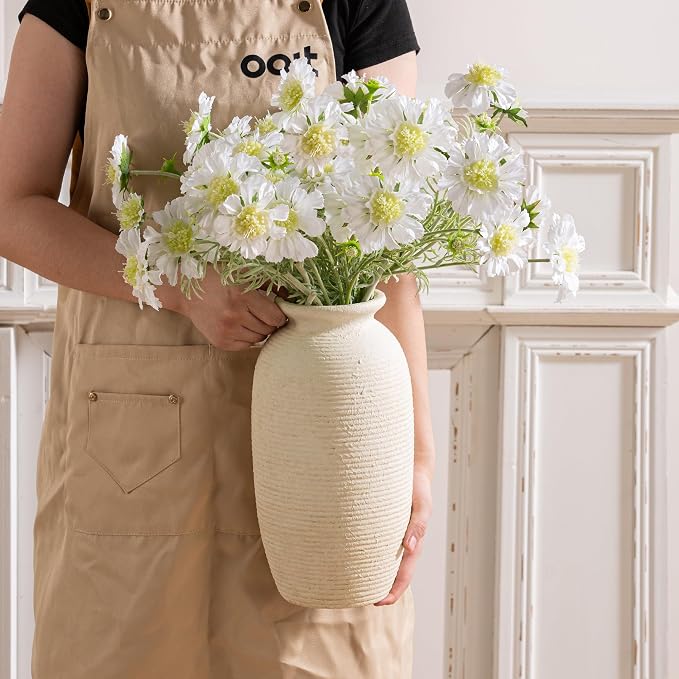 Ceramic Flower Vase, 12.5" Large Rustic Farmhouse Vases Home Decor Tall Pottery - Image 4