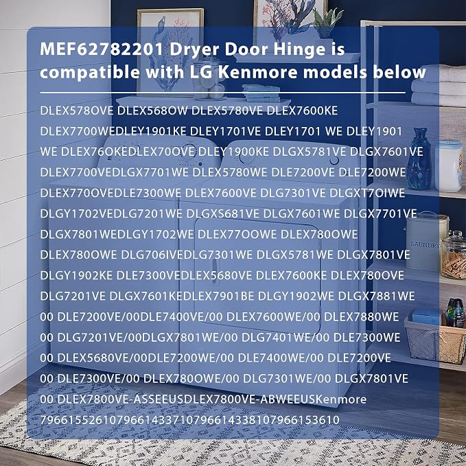 MEF62782201 Dryer Door Hinge Compatible - Image 4