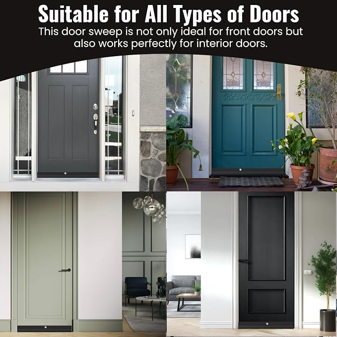 U Shaped Aluminum Door Bottom Sweep - Image 8