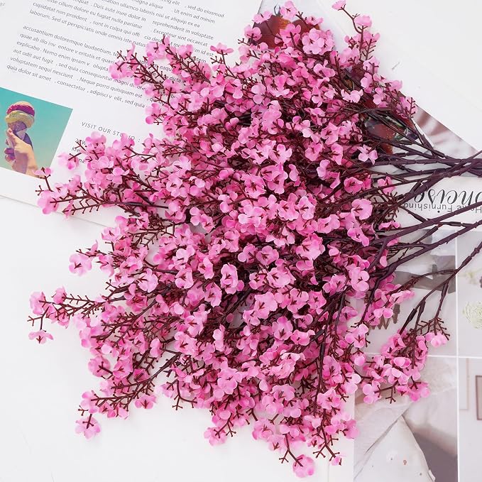 5 Pcs Fake Flowers, Real Touch Babys Breath Artificial Flowers, Full Baby - Image 5