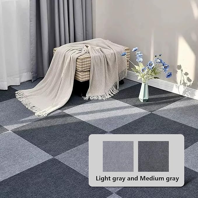 25 Pack Self-Adhesive Carpet Tiles 12x12 Inch, Peel and Stick Temporary Flooring - Image 7