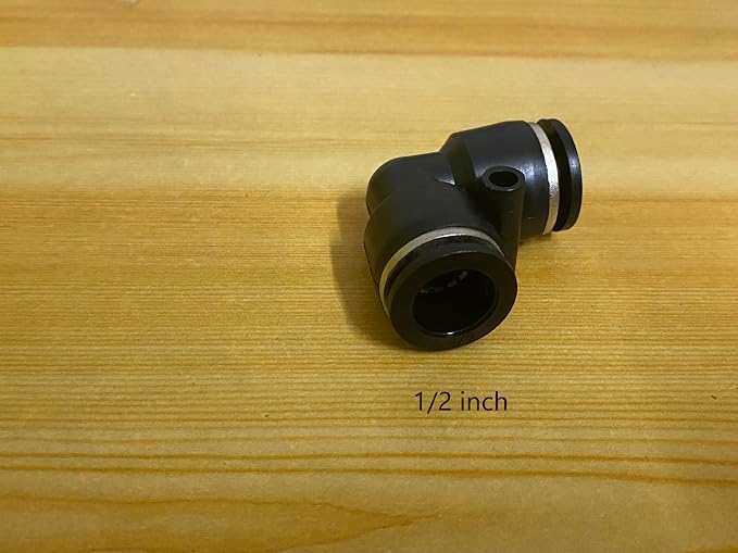 1/2" Od Air Line Elbow Union, Push To Connect Air Fittings, Push Elbow Push Air - Image 2