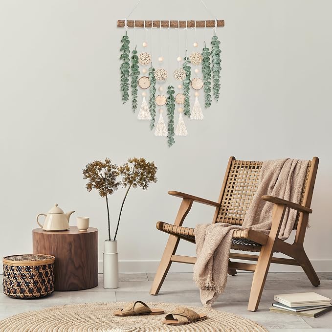Sggvecsy 21’’ Eucalyptus Wall Hanging Decor Artificial Eucalyptus Plant Fake - Image 2