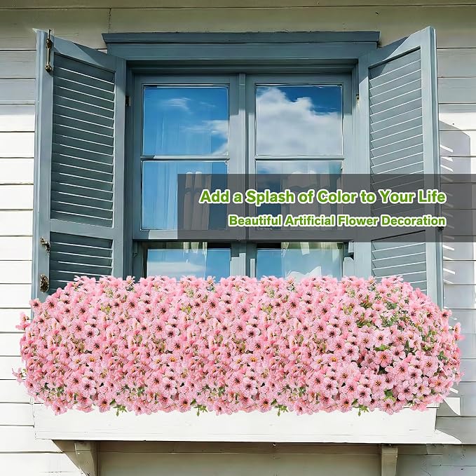 13 Bundles Artificial Flowers for Outdoors Summer Decoration | Silk Realistic - Image 6
