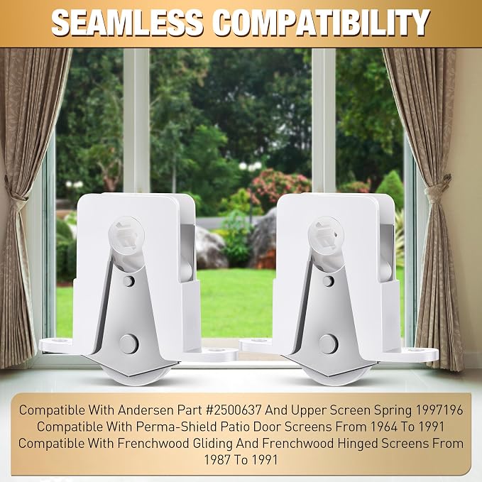 2 Pack Sliding Screen Door Rollers Compatible - Image 3