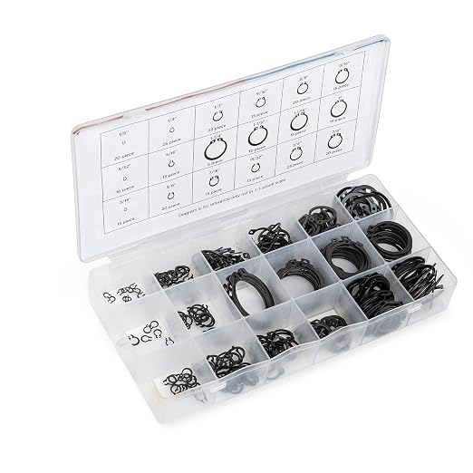 NEIKO 50458A Snap Ring Shop Assortment | 300 Piece Retaining Ring Set | 18 by NeikoTools