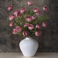 6 Pcs 27" Faux Silk Peony Artificial Flowers Stems by VIERENA