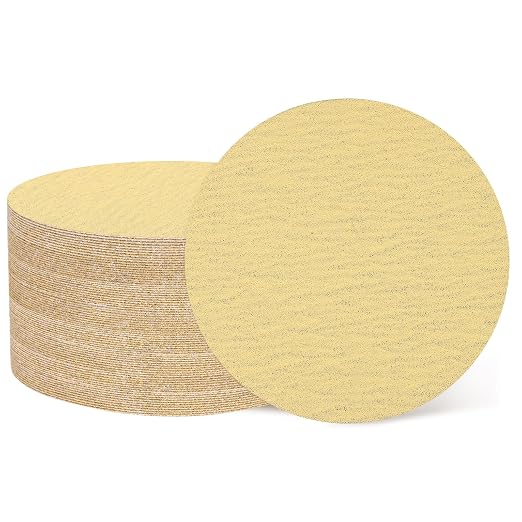 HARFINGTON 50 Pcs 5 Inch Sanding Discs 120 Grit Yellow Aluminum Oxide | Hook by HARFINGTON