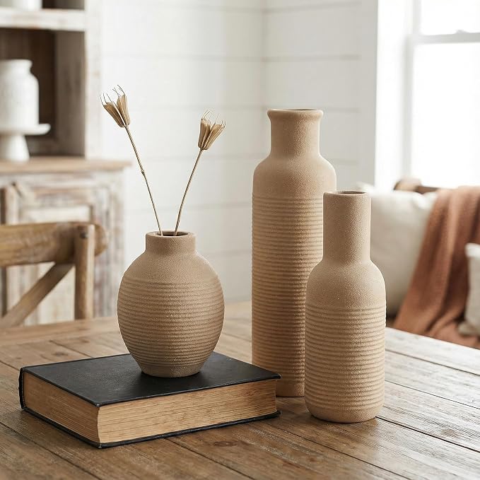 Rustic Farmhouse Vase Set of 3 - Image 4