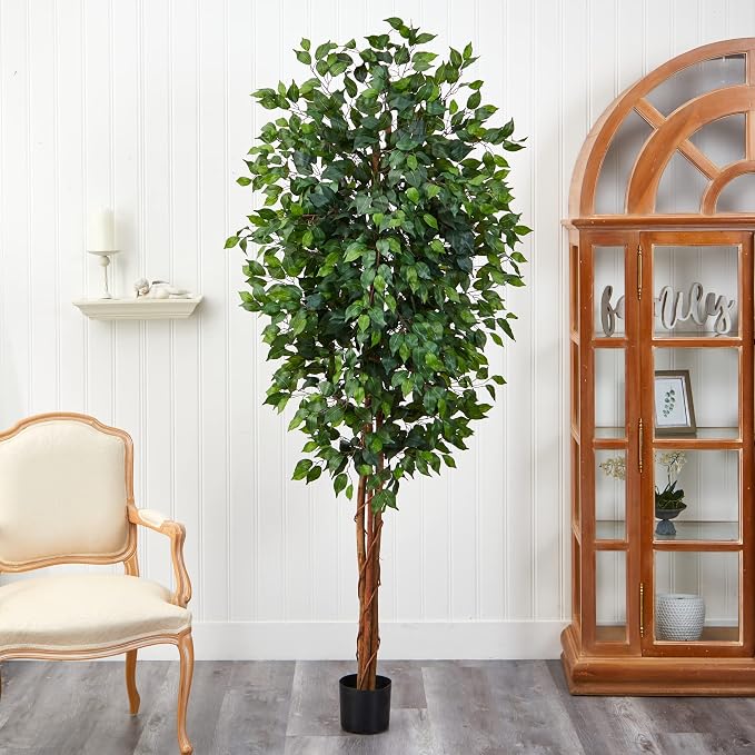 Nearly Natural 7 ft Artificial Ficus Tree - Image 8