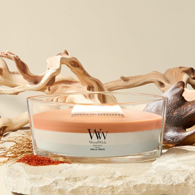 WoodWick Vanilla Embers Ellipse Trilogy Candle - Image 2