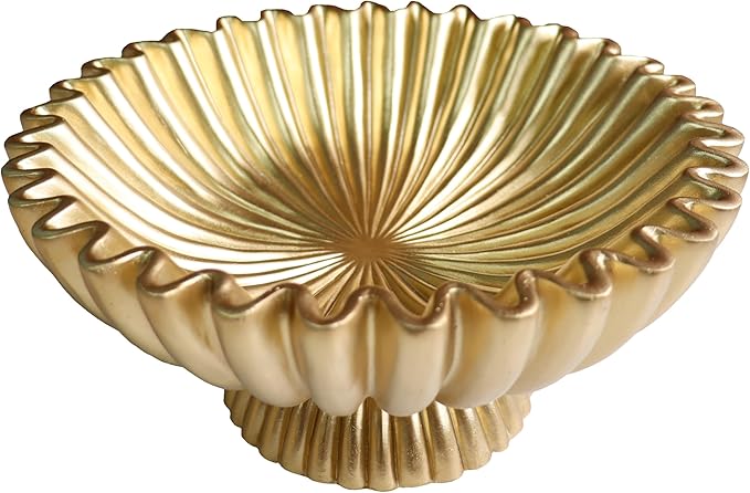 10" Large Decorative Bowl decor, Scalloped Bowls by DecorativeBowl