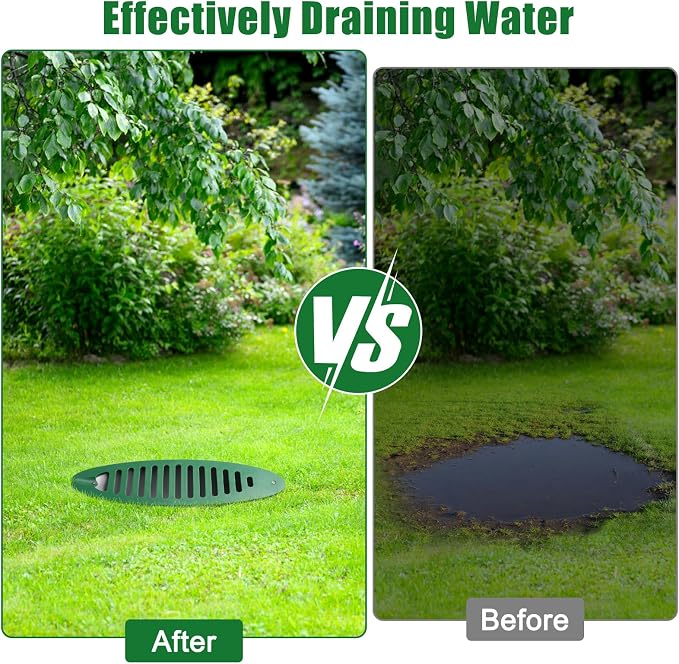 4” Angled Slope Drainage Pipe, Yard Drain Emitter Drainage Grate | 1P, - Image 7