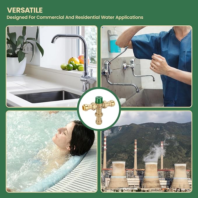 3/4 Inch Brass Thermostatic Mixing Valve - Image 5