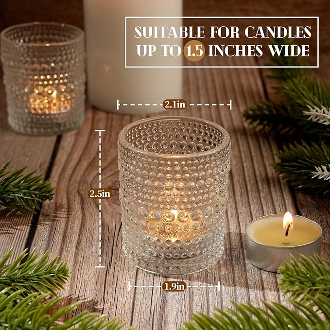 48 Pack Votive Candle Holders, Tea Light Candle Holders - Image 3