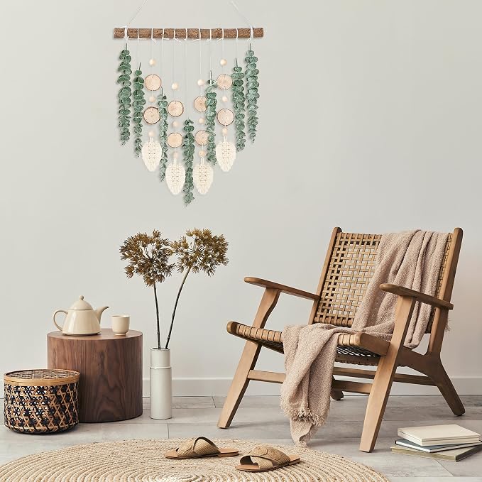 Sggvecsy 21’’ Eucalyptus Wall Hanging Decor Artificial Eucalyptus Plant Fake - Image 2