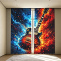 Electric Guitar Energy Storm Window Curtains 2 Panels Set, 52 X 84 Inch by Unknown
