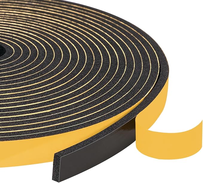 Yotache Foam Seal Tape 3/8" W X 1/8" T, 26 Ft | New Adhesive Craft, High by yotache