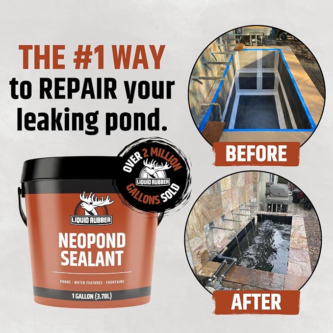 Liquid Rubber NeoPond Waterproof Pond Sealant, Fish/Plant Safe, 1 Gallon | - Image 2