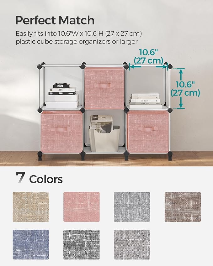 SONGMICS Storage Cubes, 11-Inch Foldable Closet Organizers | Non-Woven Fabric - Image 7