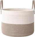 JMvicyroam 65L Extra Large Machine Washable Cotton Rope Blanket Basket | by JMvicyroam