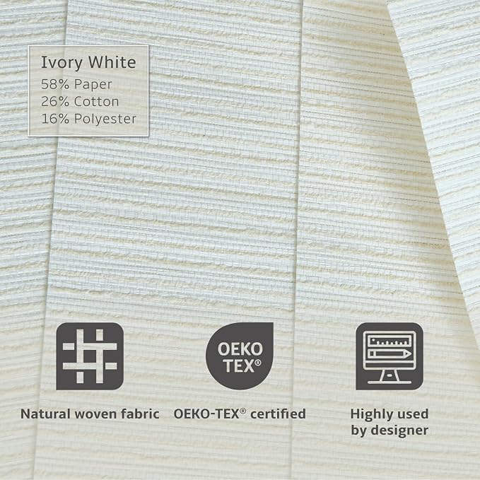 Replacement Fabric Panels for Sliding Glass Door, Fabric Only, Natural Woven - Image 2