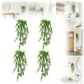 4 Pack Fake Hanging Plants, Artificial Potted Plants by BloomwithJoy