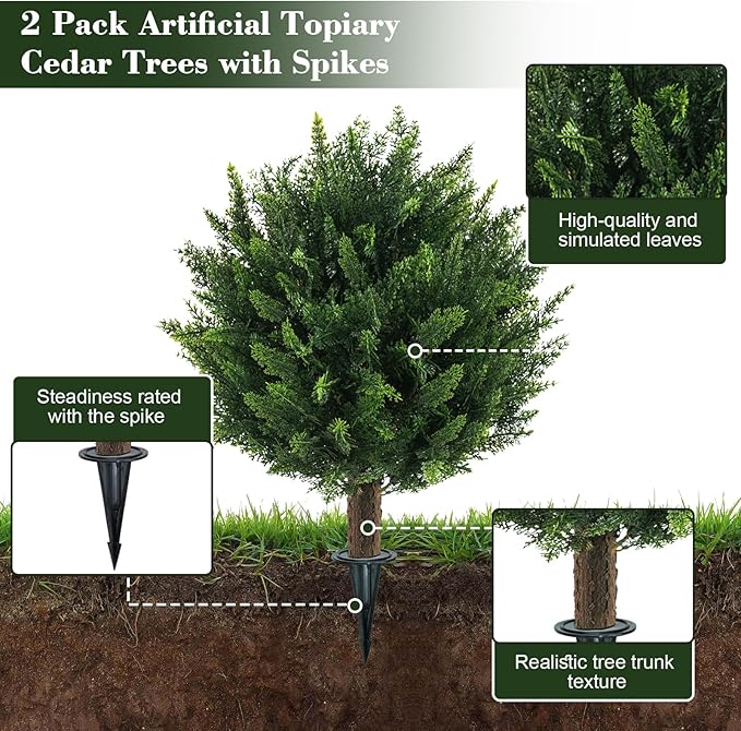 Chillchard 4 Pack UV Resistant Fake Bushes - Image 3