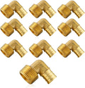 10Pack Seelink PEX Fittings, Pex 3/4" x 1/2" Male Threaded NPT Elbow | Brass by Seelink