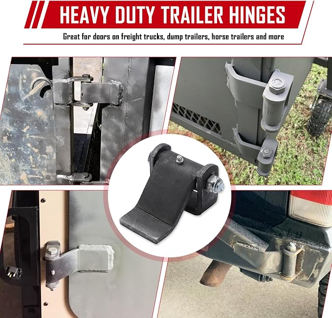 Weld on Trailer Hinges Greaseable Dump Trailer Trucks Gate Door Hinge | Strap - Image 3