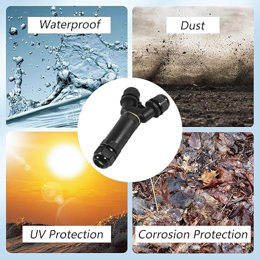 2PCS IP68 Waterproof Electrical Cable Connector, Outdoor 3 Way Y Shape Junction - Image 6