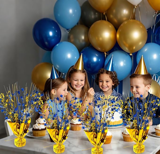 FUBININA Birthday Table Centerpiece Party Decoration Foil Spray Centerpiece | 6 - Image 2