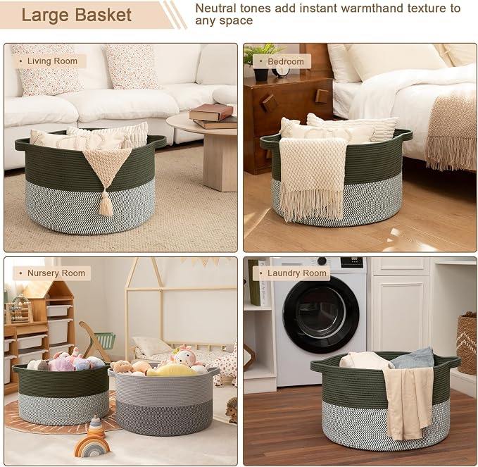 OIAHOMY 90L XXXLarge Blanket Basket - Image 5